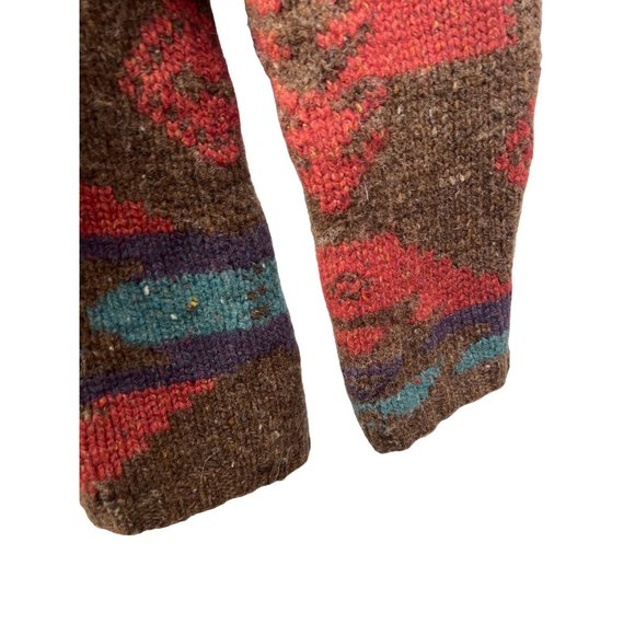 Rare 90's Hand Knit For Lauren Ralph Lauren Aztec Chunky Sweater - Picture 4 of 8